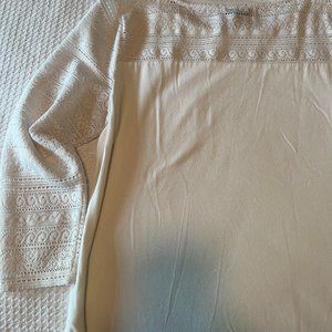 Talbots White Lace top